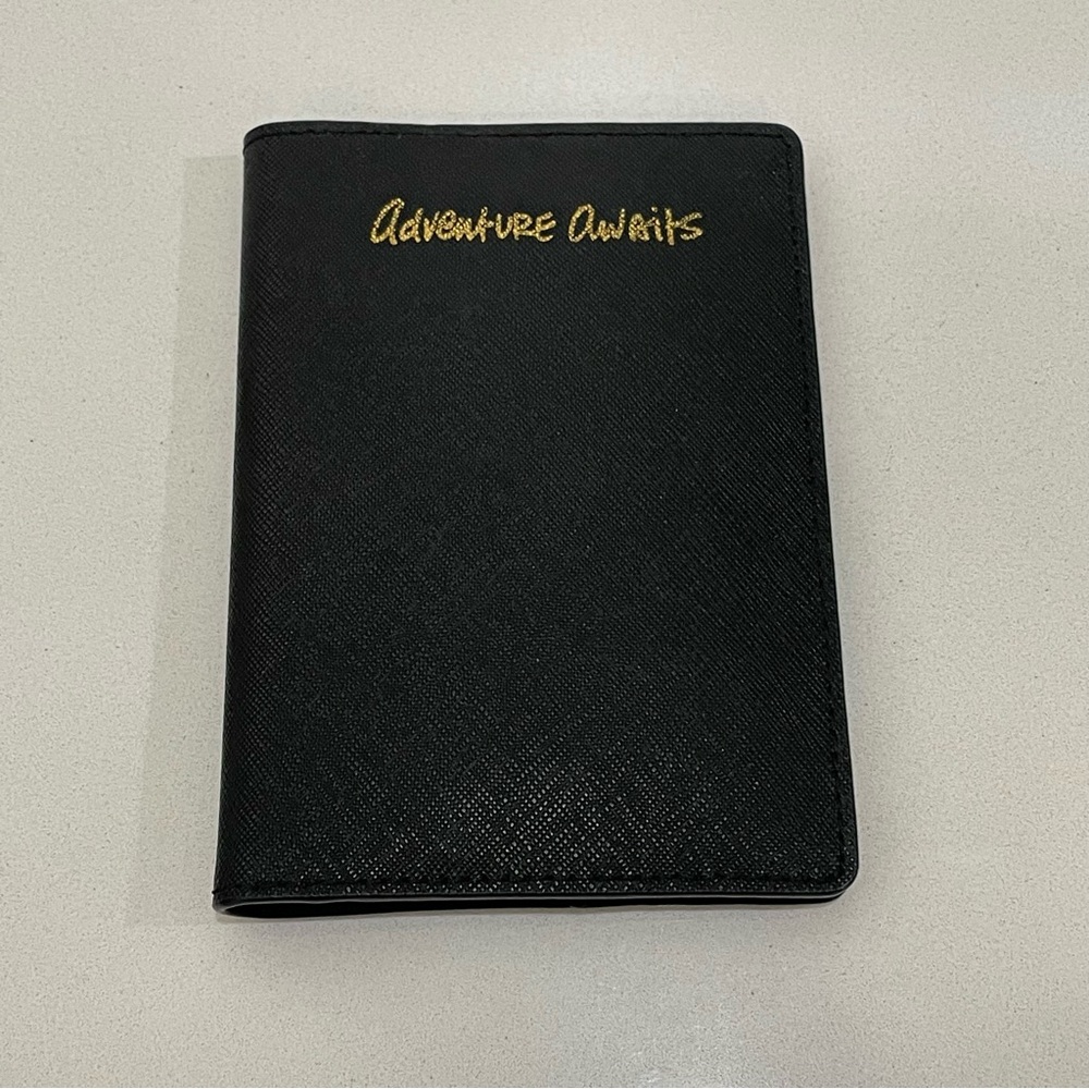 Rebecca Minkoff Black Leather Travel Passport Holder / Wallet